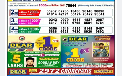 Dear lottery 6pm result 18/5/24