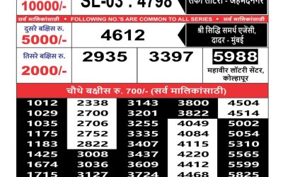 Maharashtra Sahyadri weekly lottery result 30.12.24