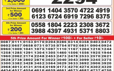 Punjab state dear10 lottery 6pm result 8.1.25