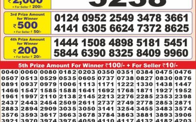 Punjab state dear10 lottery 6pm result 9.1.25