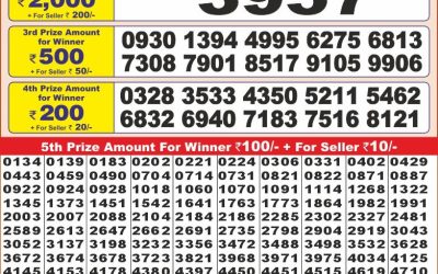 Punjab state dear 10 lottery 6pm result 11.1.2025
