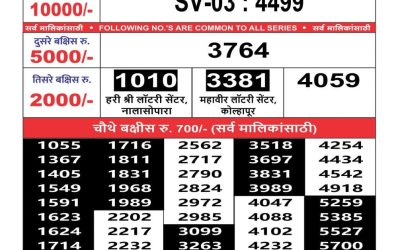 Maharashtra sahyadri lottery result 15.1.25