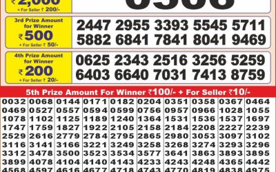 Punjab state dear10 lottery 6pm result 28.1.25