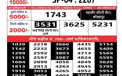Maharashtra sahyadri lottery result 11.1.25