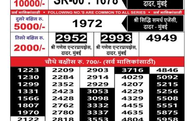 Maharashtra Sahyadri weekly lottery result 24.1.25