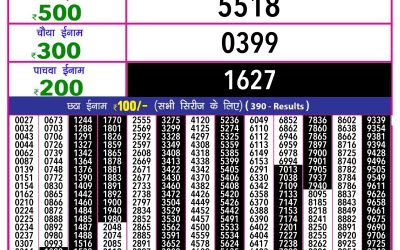 Rajshree 10 evening lottery 5.40pm result 1.1.25