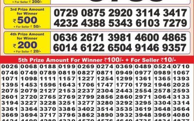 Punjab state dear10 lottery 6pm result 12.2.25