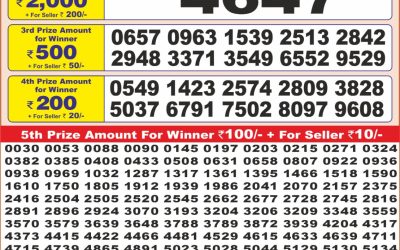 Punjab state dear10 lottery 6pm result 19.3.25