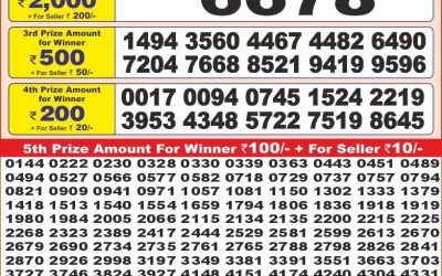 Punjab state dear10 lottery 6pm result 27.3.25
