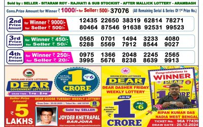 Dear lottery 6pm result 18.3.25