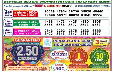 Dear lottery 6pm result 19.3.25