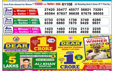 Dear lottery 6pm result 25.3.25