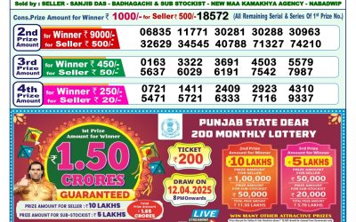 Dear lottery 1pm result 28.3.25