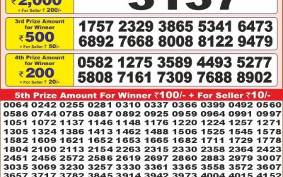 Punjab state dear10 lottery 6pm result 30.4.25