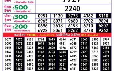 Rajshree daily lottery 8pm result 30.4.25