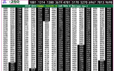 Rajshree 50 daily lottery 7.30pm result 9.4.25