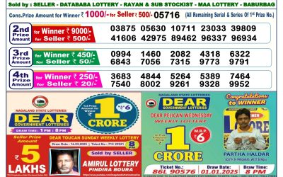 Dear lottery 6pm result 5.4.25