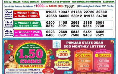 Dear lottery 6pm result 3.4.25