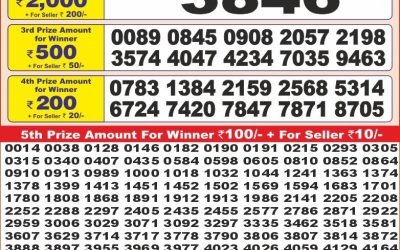 Punjab state dear 10 lottery 6pm result 2.5.25
