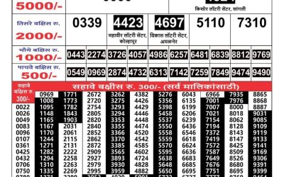 Maharashtra Gajlaxmi weekly lottery result 11.5.25