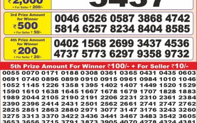 Punjab state dear10 lottery 6pm result 14.5.25