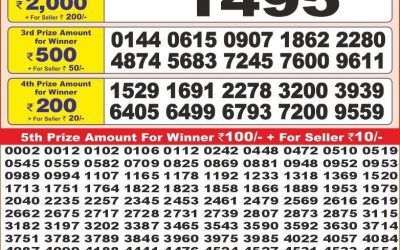 Punjab state dear 10 lottery 6pm result 30.05.25