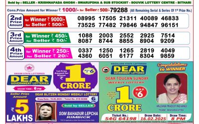 Dear lottery 8pm result 31.05.25