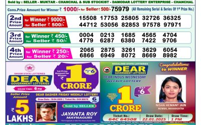 Dear lottery 1pm result 7.5.25