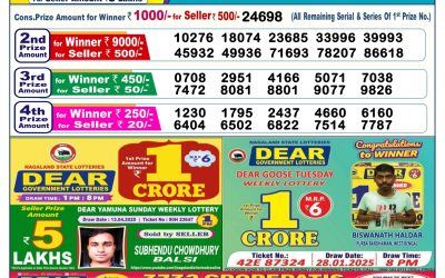 Dear lottery 6pm result 1.5.25