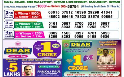Dear lottery 6pm result 20.5.25