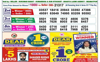 Dear lottery 6pm result 22.05.25