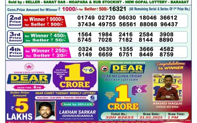 Dear lottery 1pm result 4.5.25
