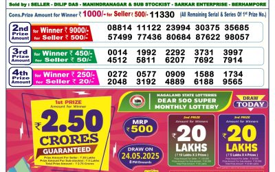 Dear lottery 6pm result 24.05.25