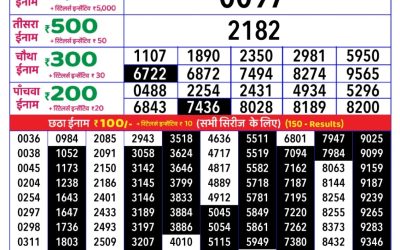 Rajshree daily lottery 1pm result 01.06.25