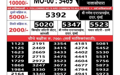 Maharashtra mohini weekly lottery result 01.06.25