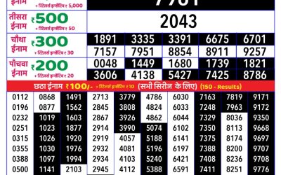 Rajshree daily lottery 8pm result 02.06.25