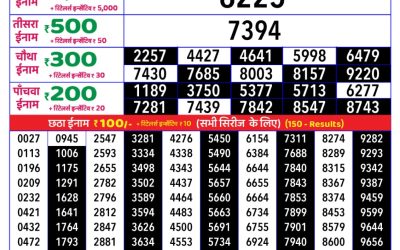 Rajshree daily lottery 8pm result 03.06.25