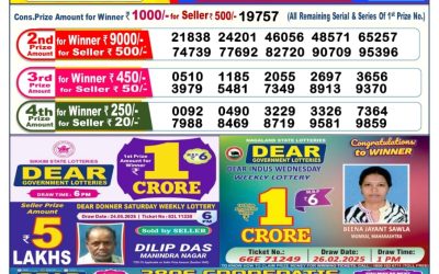 Dear lottery 6pm result 06.06.25