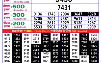 Rajshree daily lottery 1pm result 07.06.25