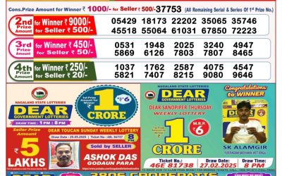 Dear lottery 8pm result 07.06.25
