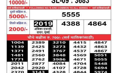 Maharashtra Sahyadri weekly lottery result 09.06.25