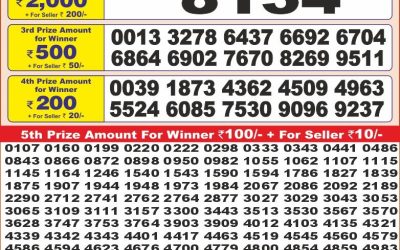 Punjab state dear 10 lottery 6pm result 09.06.25