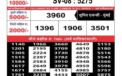 Maharashtra sahyadri lottery result 11.06.25