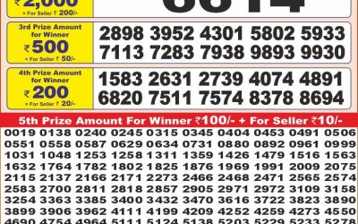 Punjab state dear10 lottery 6pm result 11.06.25
