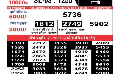 Maharashtra Sahyadri weekly lottery result 16.06.25