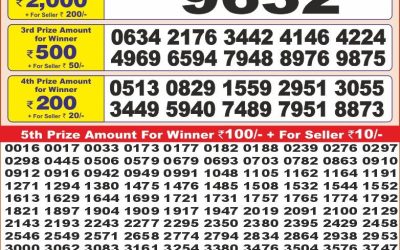 Punjab state dear 10 lottery 6pm result 16.06.25
