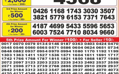 Punjab state dear 10 lottery 6pm result 20.06.25