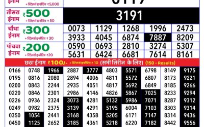 Rajshree daily lottery 1pm result 21.06.25