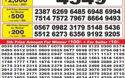 Punjab state dear10 lottery result 22.06.25