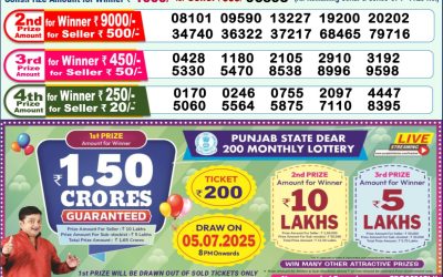 Dear lottery 1pm result 24.06.25